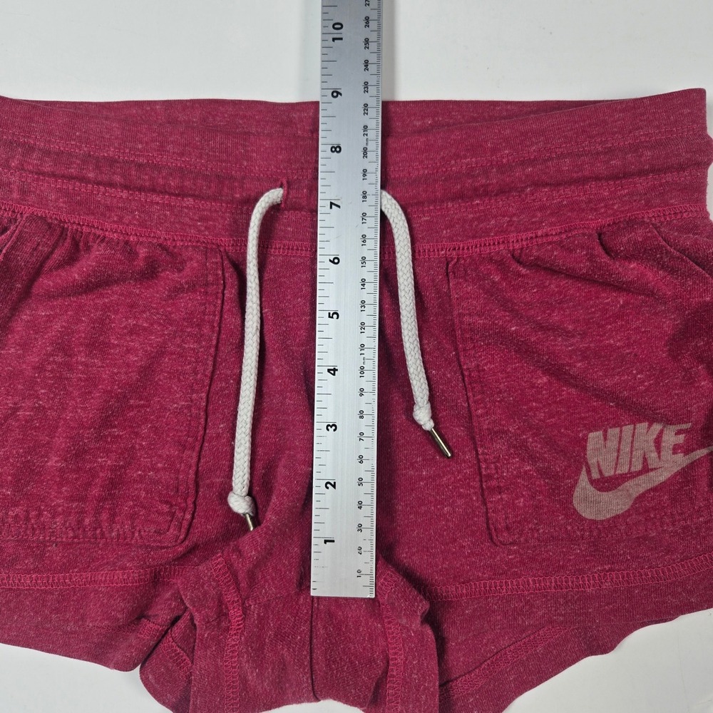 Nike Shorts Women XS Heathered Pink Drawstring Athletic Gym Loungewear Sport - Picture 6 of 7